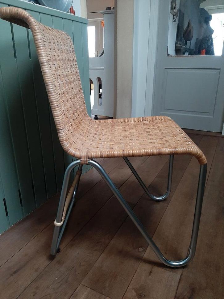 SALE niet nieuw design stoel, Gispen Diagonal Chair vintage, Huis en Inrichting, Stoelen, Gebruikt, Eén, Bruin, Ophalen
