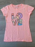 Oranje t-shirt LOVE, Ophalen of Verzenden, Gebruikt, Meisje, Shirt of Longsleeve