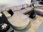 ACTIE Luxe Velvet Teddy U-bank Rondo 200x375x270cm Sand NEW, Info@oosterbaanwonen.nl, Venus 31 8448CE Heerenveen, Hoekbank, Oosterbaan Wonen