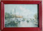 Ets / print / aquarel ? G.Grobe. Achter glas., Antiek en Kunst, Kunst | Schilderijen | Klassiek, Ophalen of Verzenden