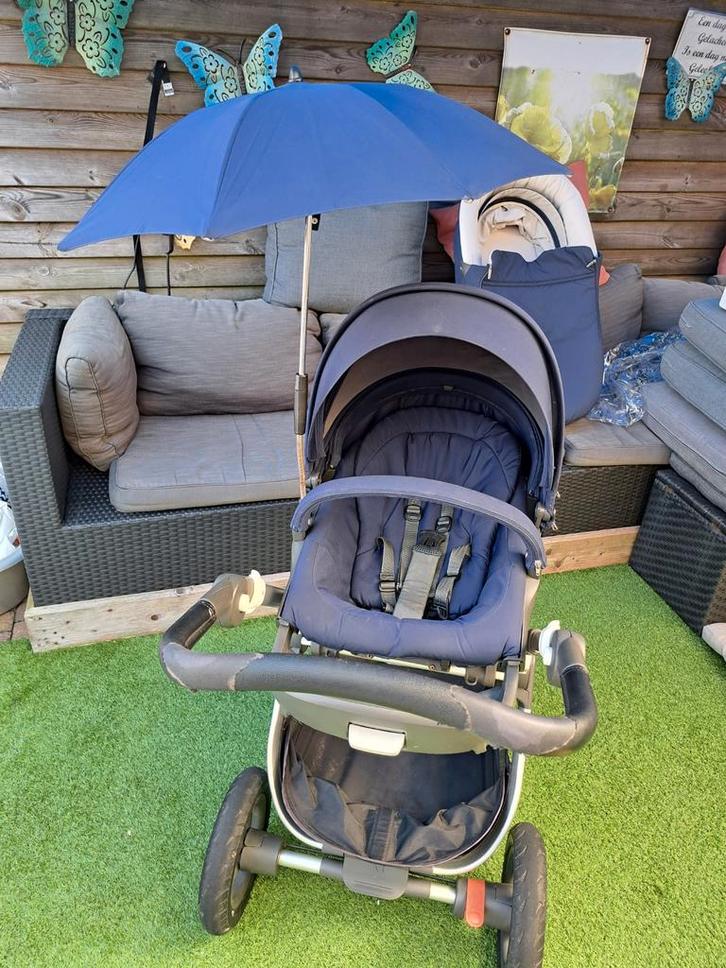 Stokke Trailz Bluawe set kinderwagen, Kinderen en Baby's, Kinderwagens en Combinaties, Gebruikt, Overige merken, Ophalen of Verzenden