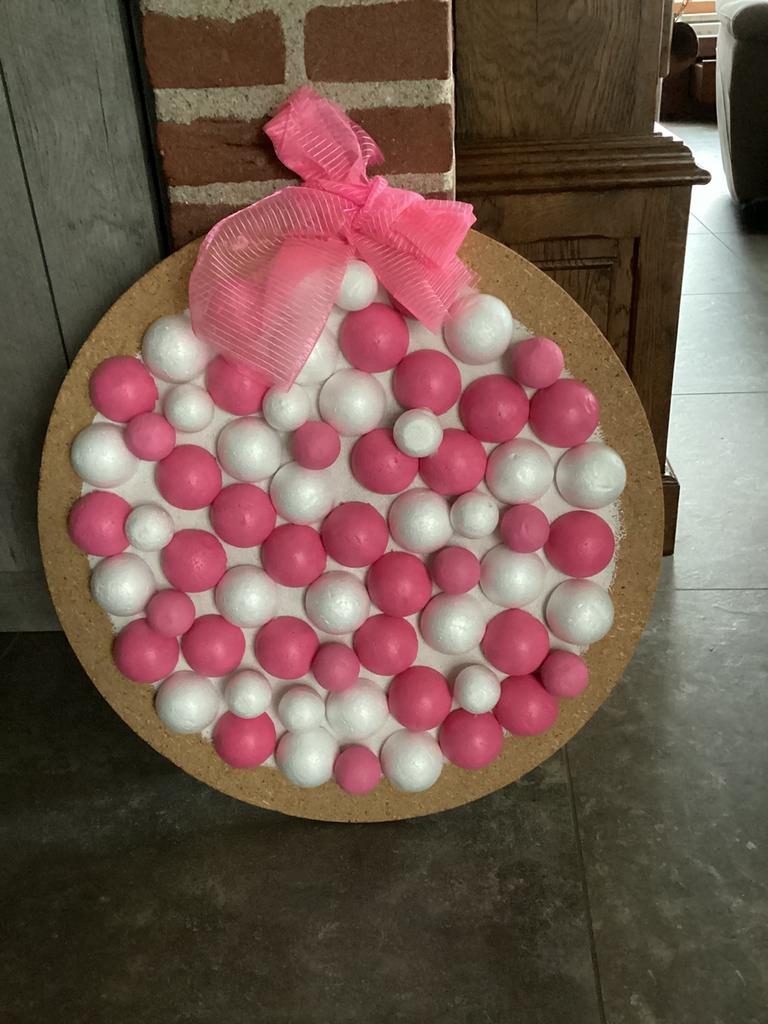 Geboorte beschuit rosé, Kinderen en Baby's, Kraamcadeaus en Geboorteborden, Ophalen of Verzenden, Gebruikt