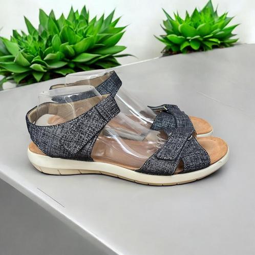 Helvesko Sandalen Maat 43 Blauw Wit Denim Look Klittenband, Kleding | Dames, Schoenen, Gedragen, Sandalen of Muiltjes, Blauw, Verzenden