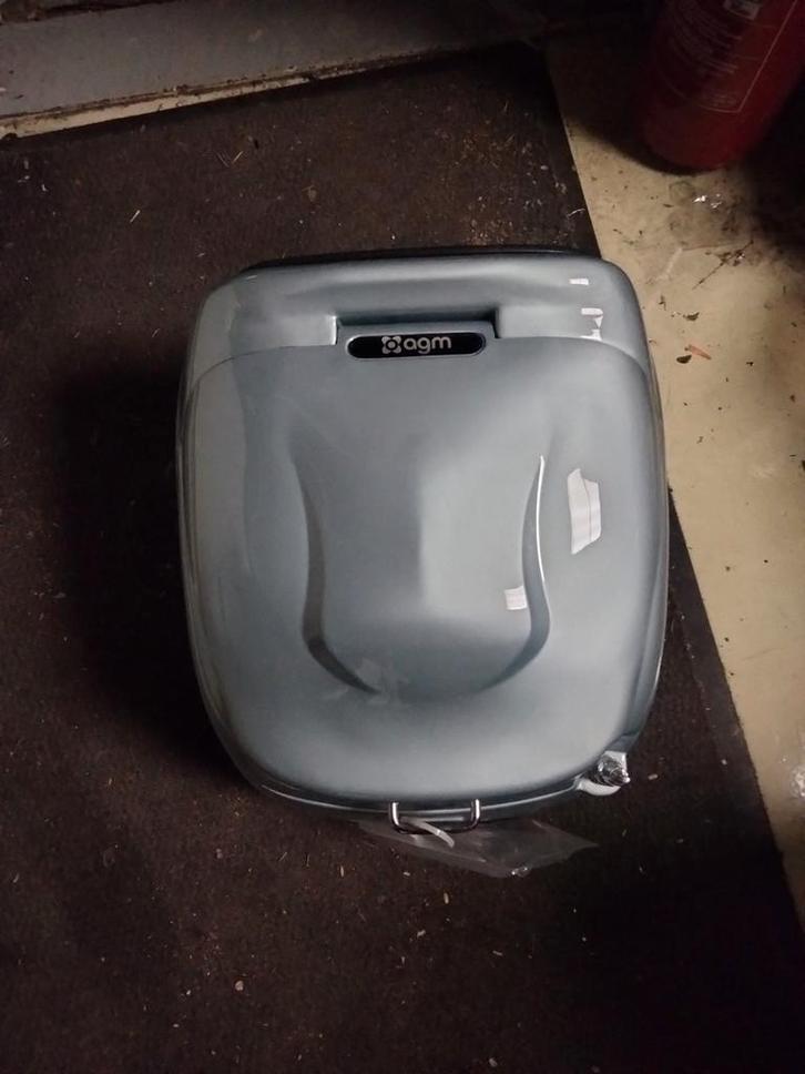 Nieuwe Zilver Grijze Koffer Retro Scooter, Fietsen en Brommers, Brommeronderdelen | Scooters, Nieuw, Overige merken, Overige typen