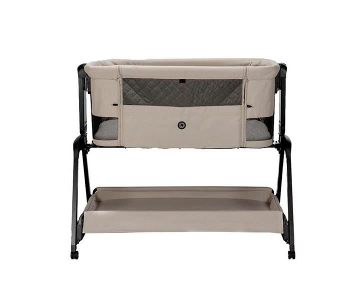 De Qute Co-Sleeper Q-Breez Plus in de kleur Mild Taupe, Kinderen en Baby's, Babywiegjes en Ledikanten, Zo goed als nieuw, Overige typen