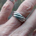 Mooie nieuwe zilveren dubbele trinity ring mt 16,5, Nieuw, Ophalen of Verzenden, Kleiner dan 17, Dame
