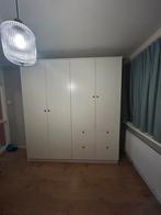 Kleding: opbergkast, Huis en Inrichting, Kasten | Lockerkasten, Ophalen, Zo goed als nieuw, Binnenkast melamine wit/ mdf deuren en laders gelakt