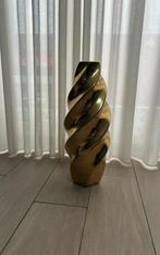 Gouden Gedraaide Vaas, Overige materialen, Overige kleuren, 50 tot 75 cm, Ophalen of Verzenden