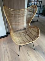 HK LIVING EGG CHAIR, Huis en Inrichting, Gebruikt, Bruin, Riet of Rotan, Ophalen of Verzenden