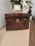 Vintage Akte tas bag jaren 1920-1950 vintage leer, Ophalen of Verzenden, Zo goed als nieuw