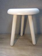 Wit melkkrukje plantentafel krukje, Ophalen of Verzenden, Gebruikt, Hout