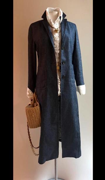 Max Mara MaxMara 38 midi lange jeans jas blauw beschikbaar voor biedingen