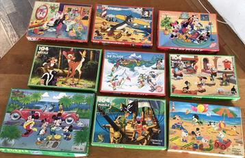 walt disney puzzels 9x uit jaren 1980/1990 beschikbaar voor biedingen