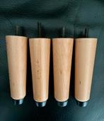 Set 4 conische meubelpoten 10cm massief hout - M6 - NIEUW, Ophalen of Verzenden, Nieuw