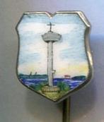 Euromast Rotterdam email op zilverkleurig speldje ( U_056 ), Verzamelen, Speldjes, Pins en Buttons, Verzenden, Nieuw, Stad of Land