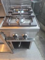 Rvs horica gasvornuis 2 pits, Witgoed en Apparatuur, Fornuizen, 60 cm of meer, Ophalen of Verzenden, Zo goed als nieuw, Gas