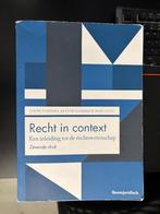 Recht in context, Boeken, Boom, Ophalen of Verzenden, Alpha, WO