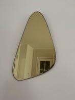 Vintage goudkleurige spiegel organische vorm, Huis en Inrichting, Woonaccessoires | Spiegels, Minder dan 50 cm, Gebruikt, Ophalen of Verzenden
