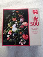 Bloemenpuzzel 500 stukjes, Ophalen of Verzenden, 500 t/m 1500 stukjes, Zo goed als nieuw, Legpuzzel