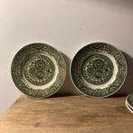 Groene Engelse Borden - 17 cm Wanddecoratie, Ophalen of Verzenden