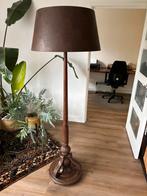 Brutalist houten lampenvoet hout lamp staand, Huis en Inrichting, Ophalen, ., ., Hout