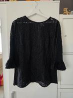 Zwarte kanten blouse, Kleding | Dames, Blouses en Tunieken, Zwart, Maat 42/44 (L), Ophalen of Verzenden, Zo goed als nieuw