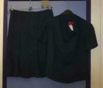 Edgar Vos set: blouse top met rok donkerblauw mt S-M 33224