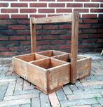 houten bak - 4 vakken - kruiden - bloemen - plantjes - iets, Gebruikt, Minder dan 60 cm, Vierkant, Hout