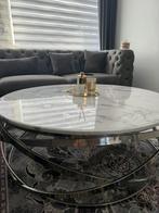 Moderne witte marmer salontafel te koop!, 100 tot 150 cm, Rond, Zo goed als nieuw, Minder dan 50 cm
