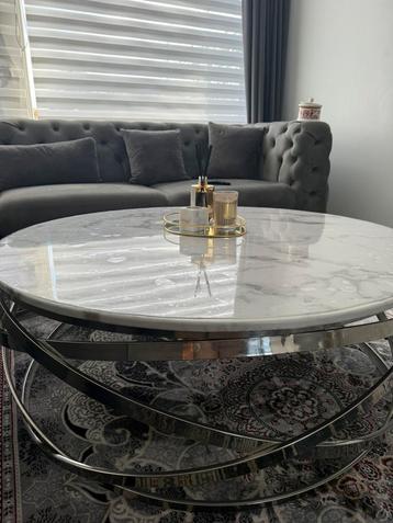 Moderne witte marmer salontafel te koop! beschikbaar voor biedingen