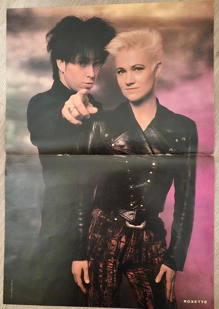 2 Mooie posters ROXETTE (POPCORN & HITKRANT), Verzamelen, Posters, Zo goed als nieuw, Muziek, A1 t/m A3, Rechthoekig Staand, Ophalen of Verzenden