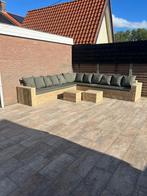 Steigerhout Hoekbank Tuinset Loungeset Bank AANBIEDING!!, Tuin en Terras, Ophalen of Verzenden, Nieuw, Steigerhout, Hocker