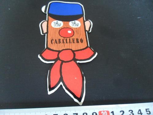 sticker CABALLERO  carnaval  boer *, Verzamelen, Stickers, Zo goed als nieuw, Bedrijf of Vereniging, Ophalen