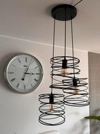 TE KOOP! Drie zwarte spiraal hanglampen, Ophalen, Zo goed als nieuw, Metaal, Minder dan 50 cm