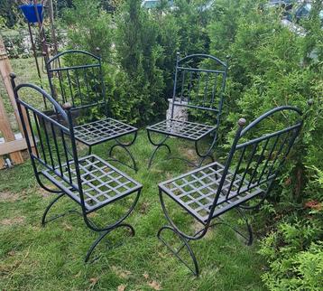 Smeedijzeren Tuinstoelen - Set van 4 beschikbaar voor biedingen