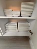 Vierkantig wit porcelein servies servic, Ophalen, Zo goed als nieuw