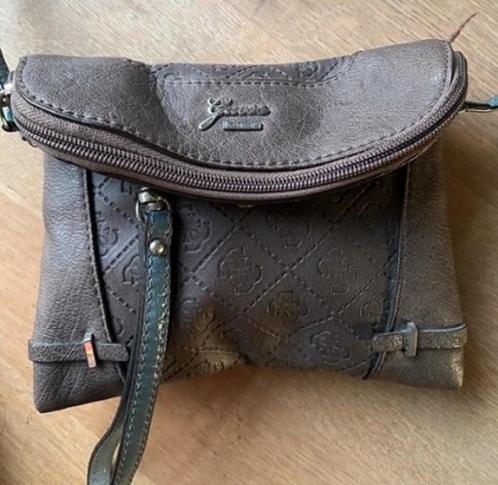 GUESS Bruin/ Taupe Schouder-Tasje met verwisselb.sch.band, Sieraden, Tassen en Uiterlijk, Tassen | Schoudertassen, Zo goed als nieuw