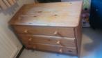 Houten ladekast met 3 lades, Gebruikt, Landelijk, 3 of 4 laden, Minder dan 100 cm