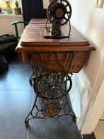 Antieke Singer Naaimachine - Tafelmodel met Gietijzeren Onde, Ophalen
