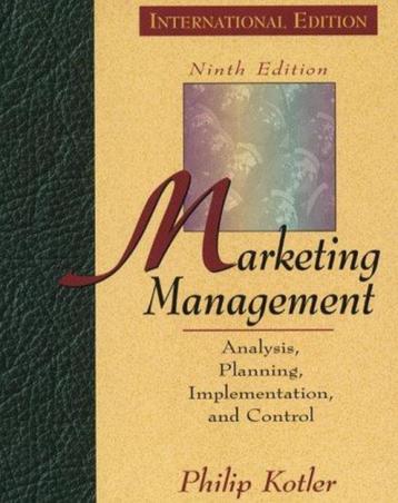 Marketing Management (NIEUW) beschikbaar voor biedingen