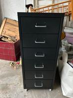 Zwart metalen ladekastje, Minder dan 50 cm, Gebruikt, Ophalen of Verzenden, Minder dan 100 cm