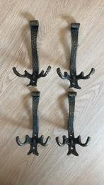 4 robuuste Kapstokhaken brons / messing Art Brut vintage, Ophalen of Verzenden