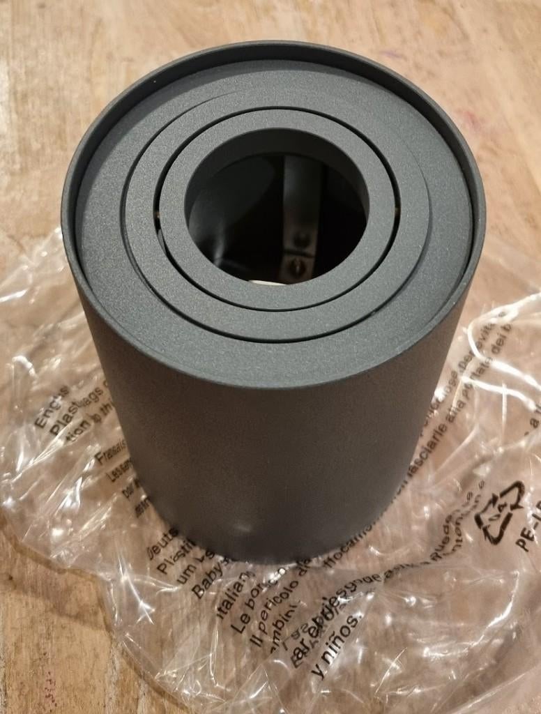 4 Qazqa plafond lampen **nieuw**, Ophalen of Verzenden, Nieuw, Metaal, Grijs rond plafond