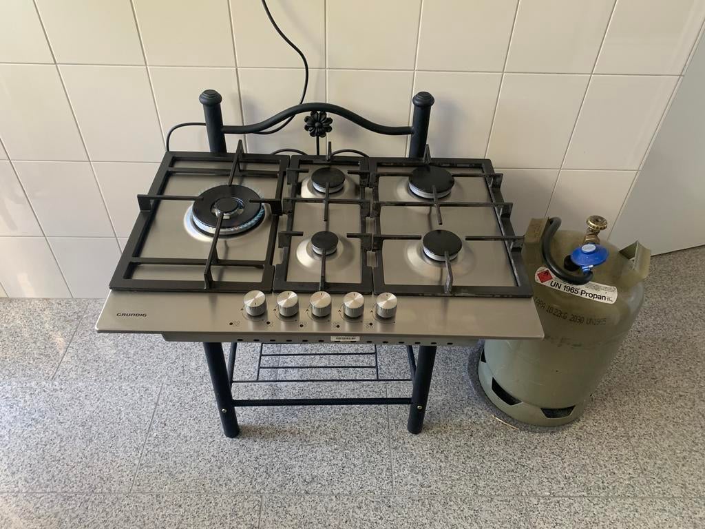 Inbouw kookplaat butaan propaan flesgas, Ophalen of Verzenden, Zo goed als nieuw, Inbouw, Gas