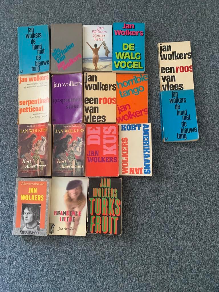 Jan Wolkers boeken 17x turks fruit brandende liefde de kus, Ophalen of Verzenden, Zo goed als nieuw, Populaire fictie
