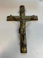 ANTIEK! Christus aan het kruis koper BIEDEN!, Antiek en Kunst, Ophalen of Verzenden