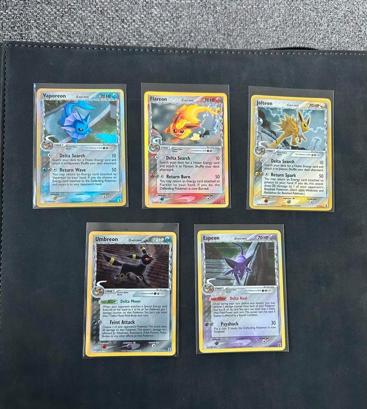 Pokémon Eeveelutions Ex Delta Species Set, Hobby en Vrije tijd, Verzamelkaartspellen | Pokémon, Zo goed als nieuw, Meerdere kaarten