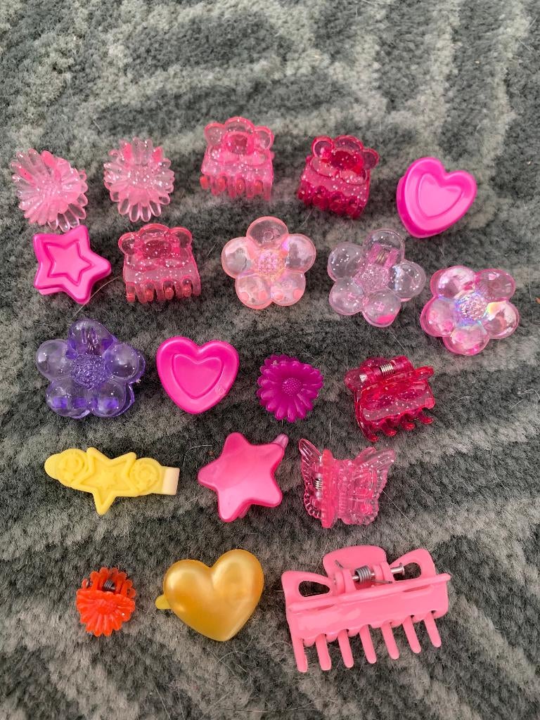 Set van 20 roze haarklemmen haarclips glitterhaarclips, Kinderen en Baby's, Kindermode-accessoires, Ophalen of Verzenden, Nieuw