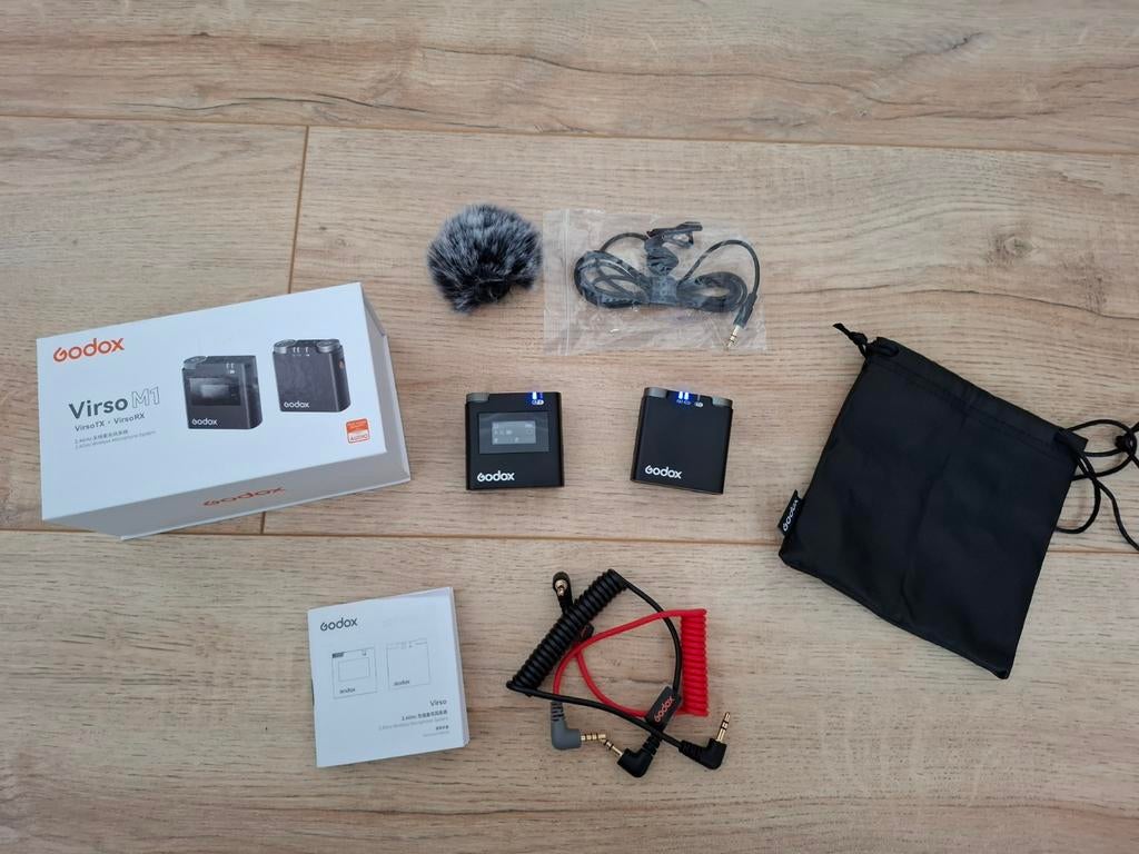 Godox Virso M1 Draadloze Microfoon Set - Zo Goed Als Nieuw, Muziek en Instrumenten, Microfoons, Zo goed als nieuw, Overige typen