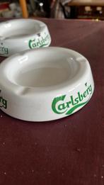 3 oude emaille asbakken  van Carlsberg bier gebruikte staat, Verzamelen, Biermerken, Ophalen of Verzenden, Gebruikt, Reclamebord, Plaat of Schild